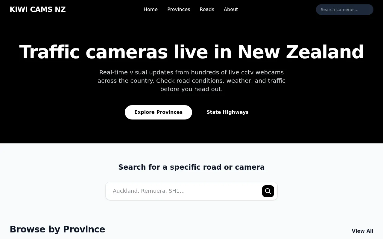 Captura de KiwiCams NZ