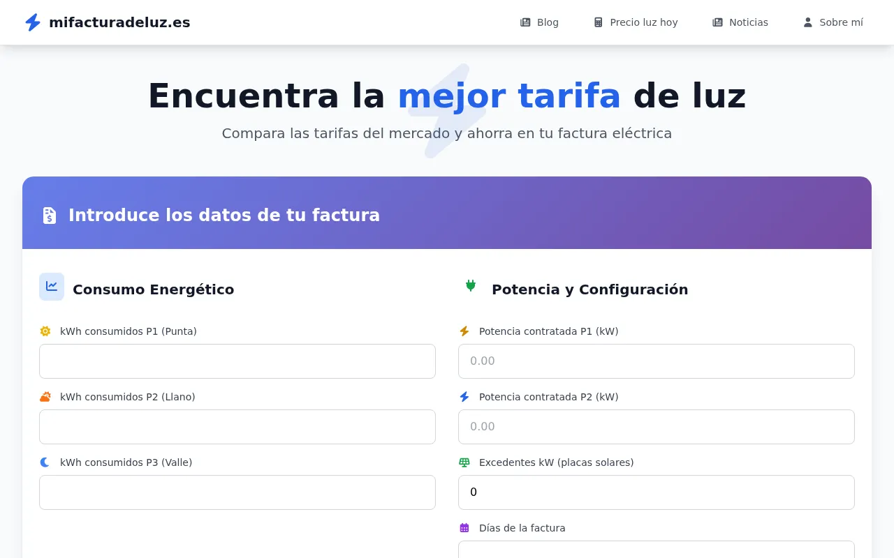 Captura de Mi Factura de Luz